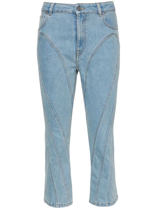 High-rise cropped jeans - Blue