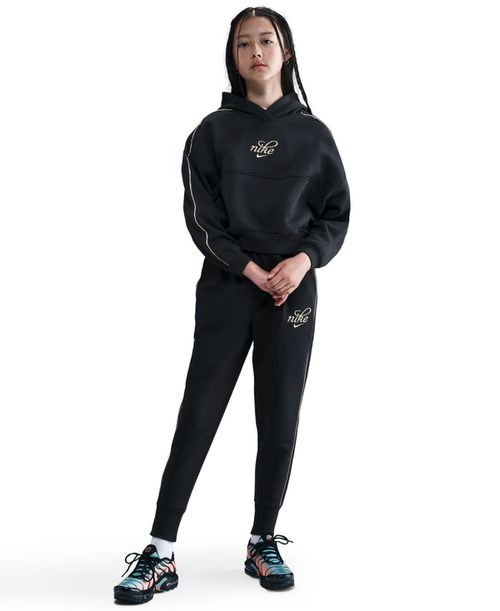 Girls 7-16 Sportswear Boxy Long-Sleeve Hoodie - Black