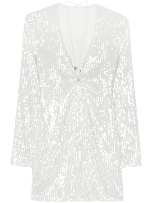 Sequinned mini dress - White