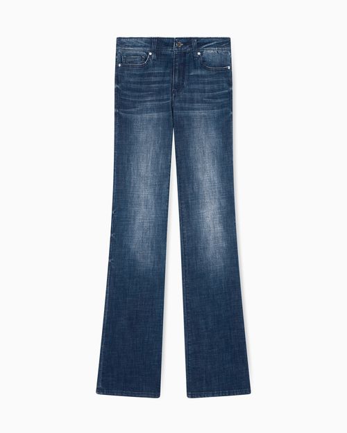 Flare Jeans in Indigo Ultra Stretch Denim