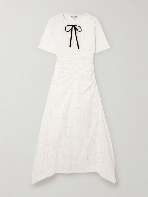 Broderie Anglaise Organic Cotton Midi Dress