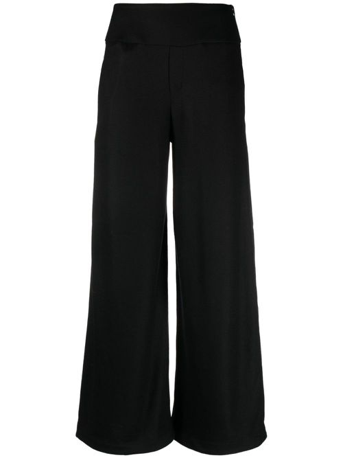 Virgin-wool palazzo trousers - Black