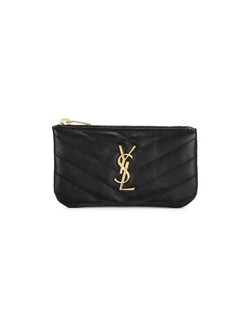 Women's Monogram Matelasse Leather Zip-Around Wallet - Nero