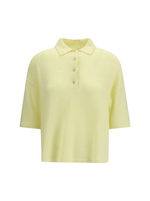 Cashmere Knit Polo — Yellow