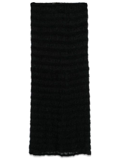 Knitted midi skirt - Black
