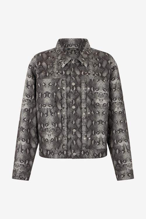 Python Print Denim Jacket