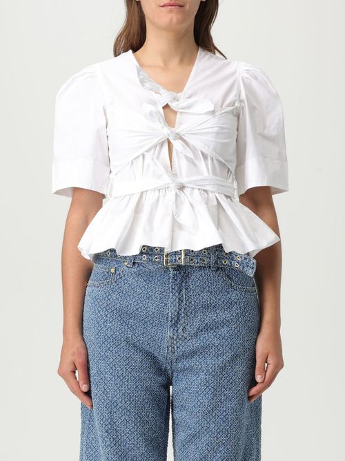Top GANNI Woman color White