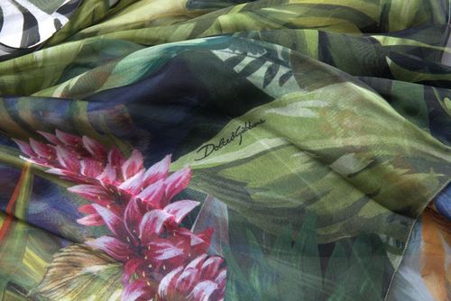 Jungle Print Silk Maxi Dress — Multicolor