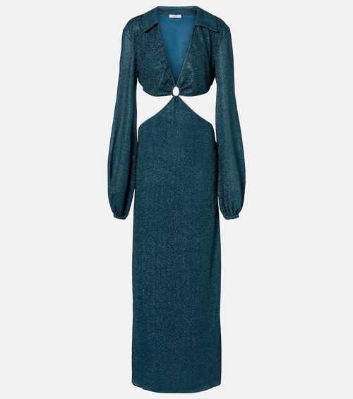 Oséree Lumière cutout ring-detail maxi dress