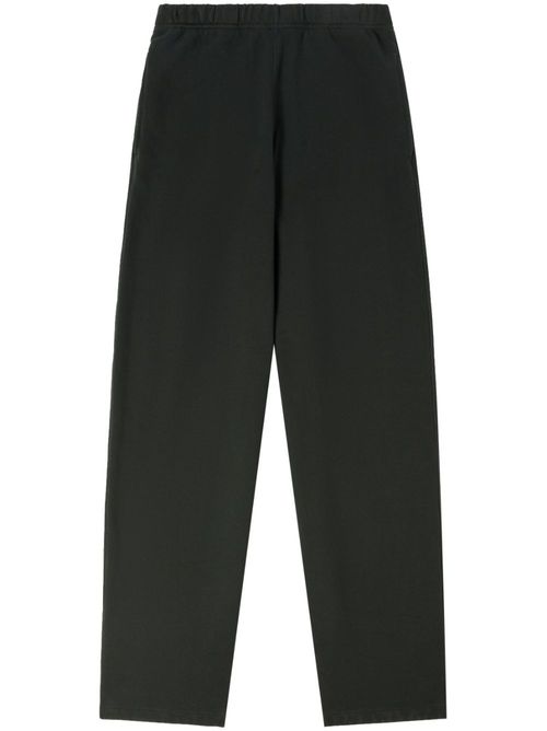 Logo-patch cotton track pants - Black