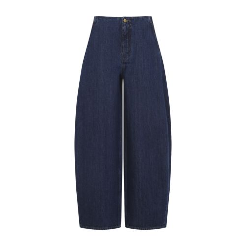 Blue Denim Relaxed High Rise Jeans