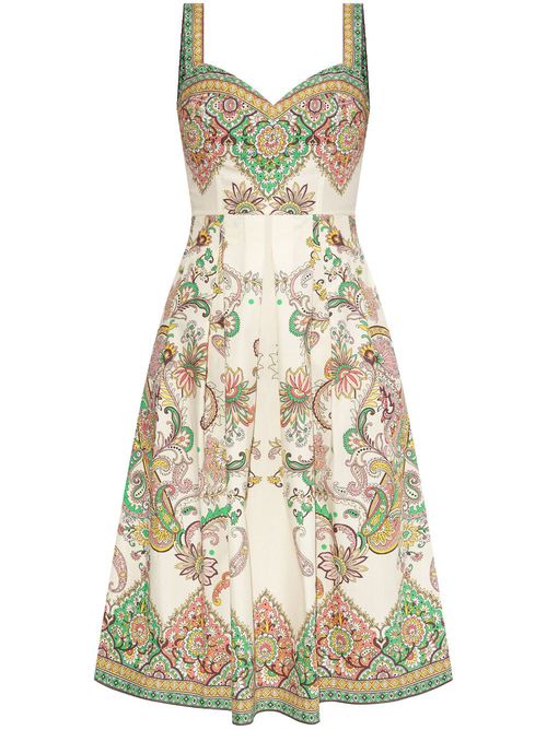 Floral print dress - White