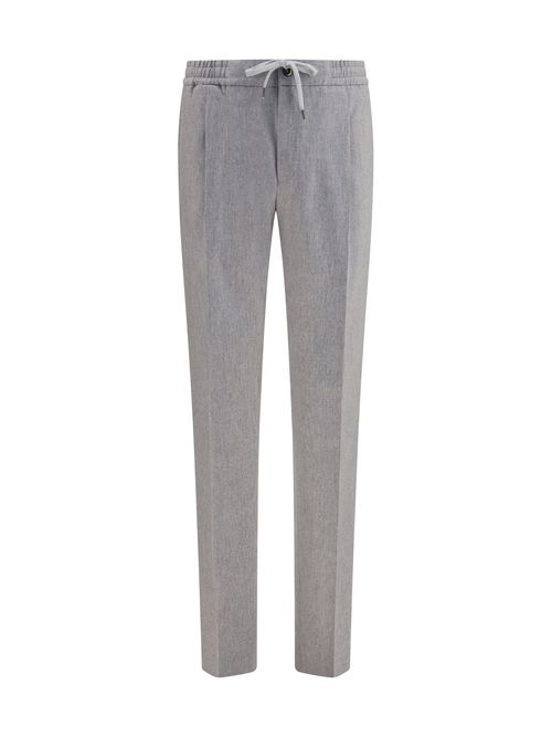 Fleece Wool Trousers — Gray