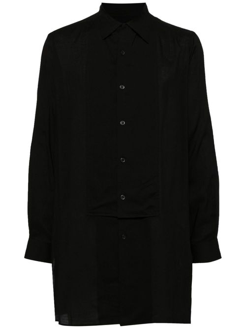 Double front placket shirt - Black