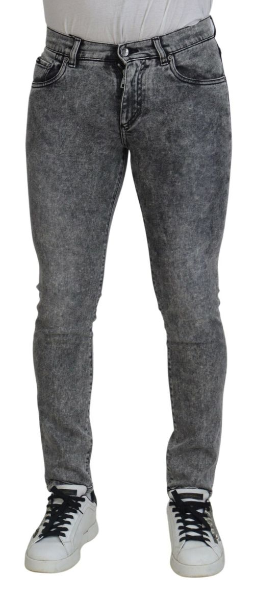 Washed Denim Jeans — Gray