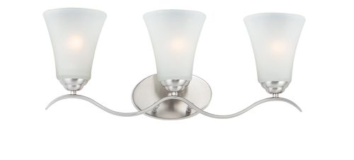Maxim Vital 3-Light Bathroom Vanity Light in Satin Nickel - 12083FTSN