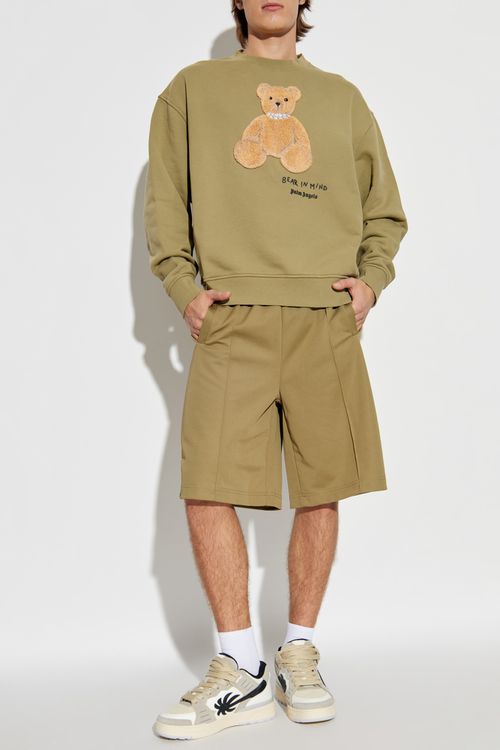Sweatshirt With A Distinctive Teddy Bear Motif, Men's, Green