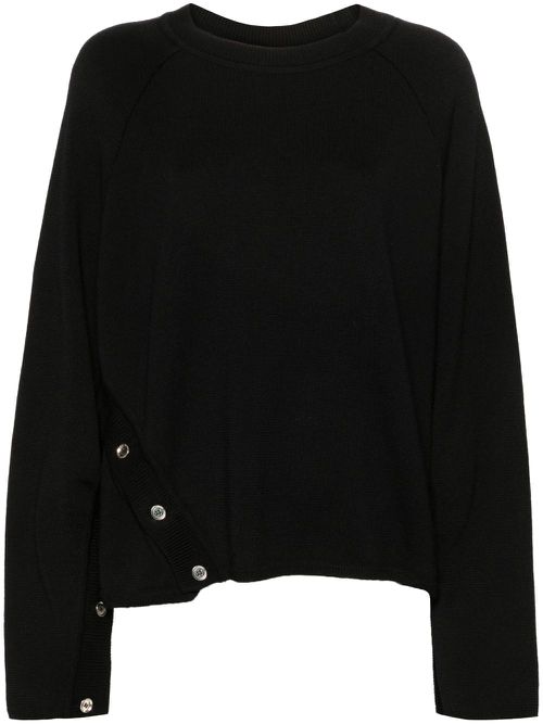 마르케스 알메이다 여성 Black Buttoned Merino Sweater - Women's - Merino PRE24KN0171MKNBK23884995