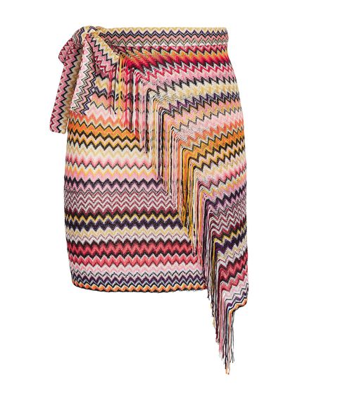 Missoni Fringe-Trim Zigzag Pareo