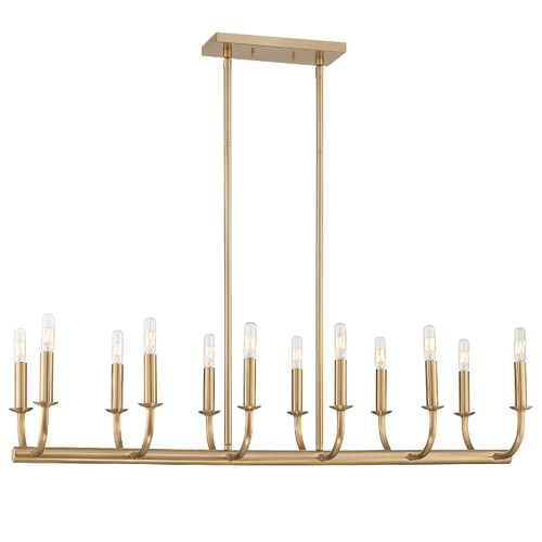 Bailey 12-Light 49" Chandelier in Aged Bra