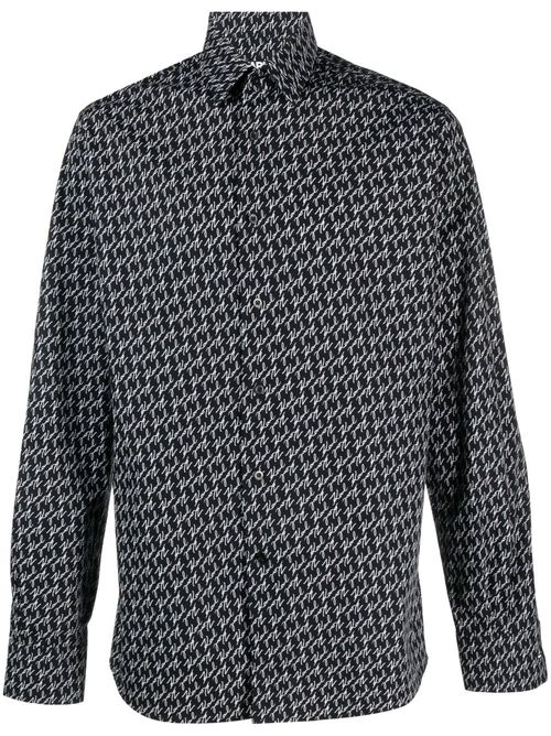 Karl Signature cotton shirt - Black