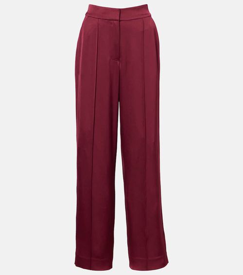Kyra high-rise satin wide-leg pants