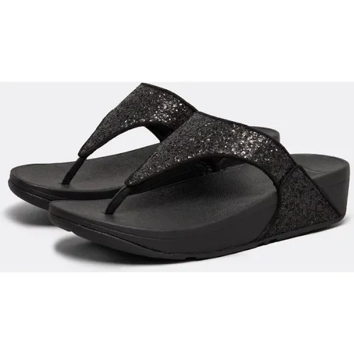 Women's Fitflop Lulu Glitter Womens Toe-Thongs - Black - Size: 5