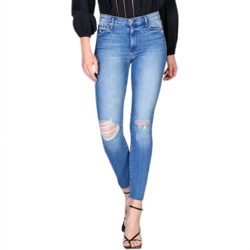 Carmen High Rise Ankle Fray Jeans In Roll The Dice