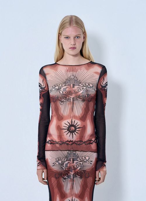 Re-edition Safe Sex Tattoo Longsleeve Top