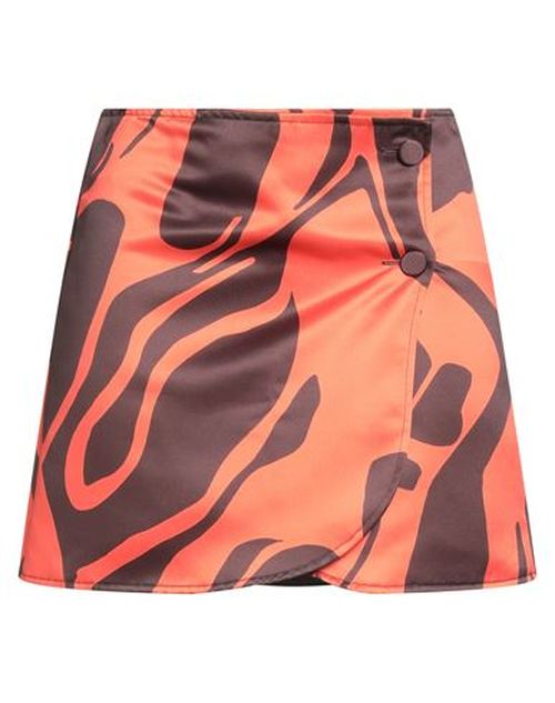Woman Mini skirt Orange Size 4 Polyester
