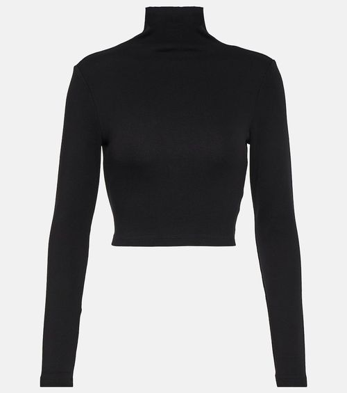 X EmRata Kathryn turtleneck cropped top