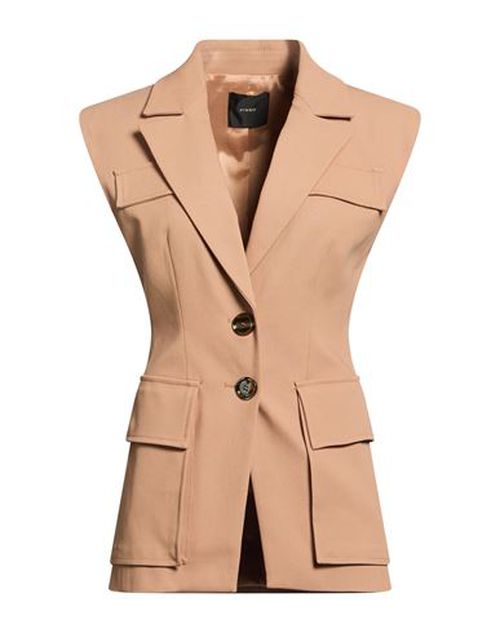 Woman Blazer Camel Size 4 Cotton, Elastane