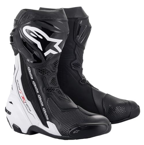 Alpinestars Supertech R Mens Motorcycle Boots Balck/White/Red/Yellow