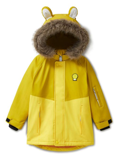 Patch-detail jacket - Yellow