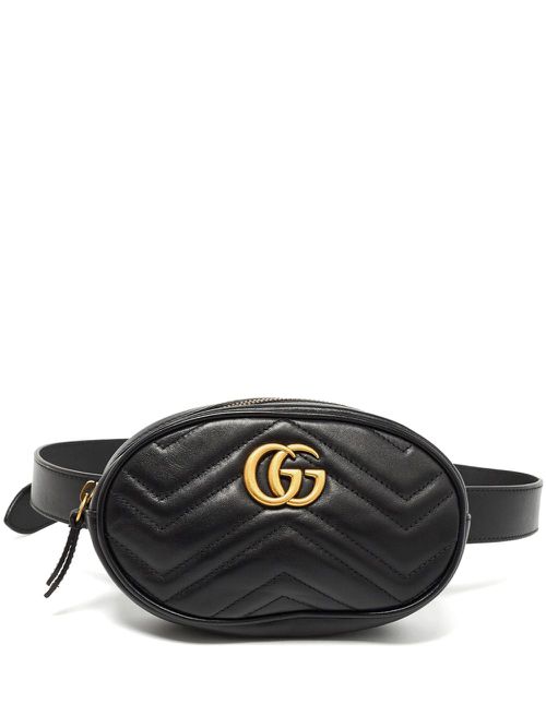 GG matelassé belt bag - Black