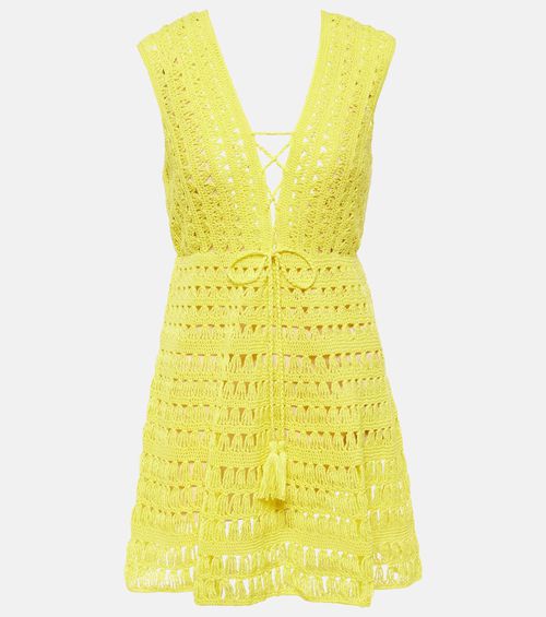 Bianca cotton crochet minidress