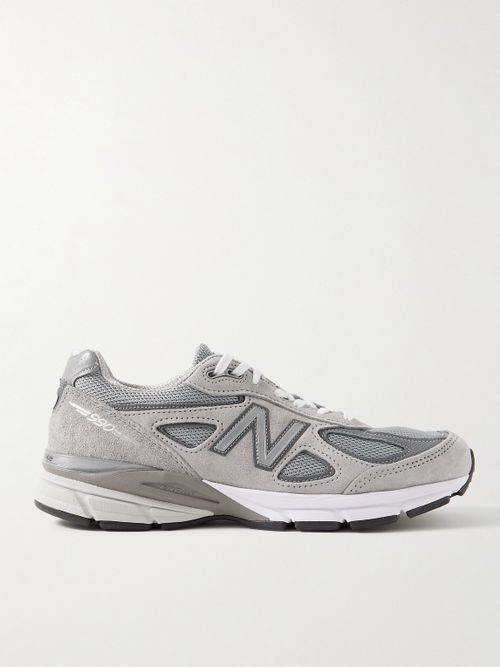 Men - 990v4 Suede and Mesh Sneakers