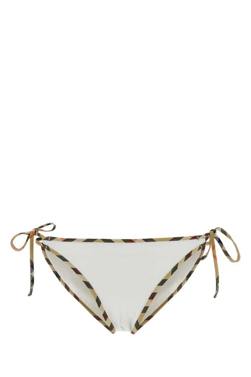 White Stretch Nylon Bikini Bottom
