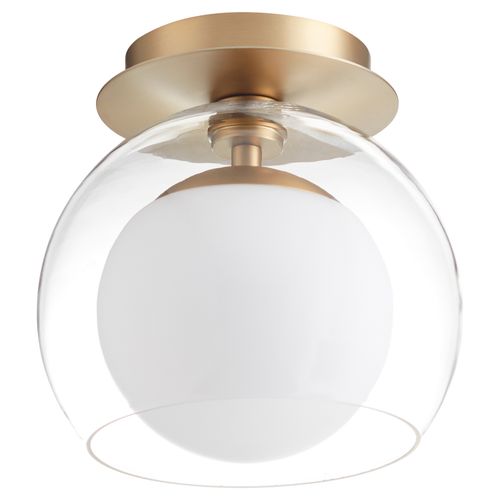 Aged Brass One Light Ceiling Mount from the 3626 Ceiling Mounts Collection