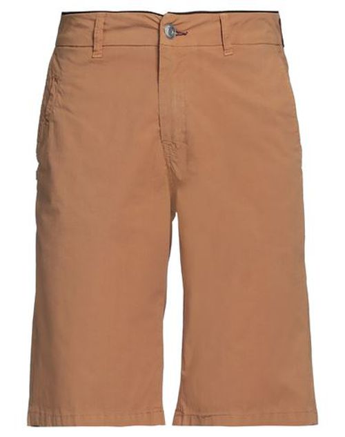 Man Shorts & Bermuda Shorts Camel Size 38 Cotton, Elastane