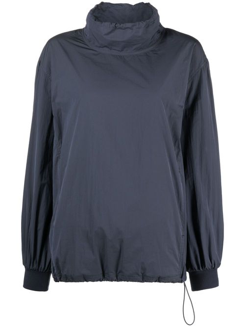 Drawstring-neck lightweight jacket - Grey
