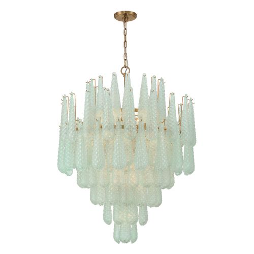 Aged Brass Chandelier from the Ollie Collection
