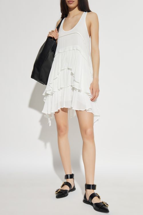 AllSaints Cavarly Spaghetti Strap Dress, Women's, White