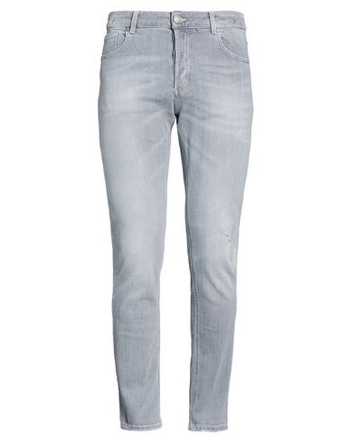 Man Jeans Grey Size 33 Cotton, Elastane