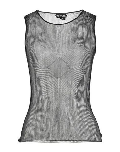 Woman Top Black Size M Silk, Polyamide, Polyurethane