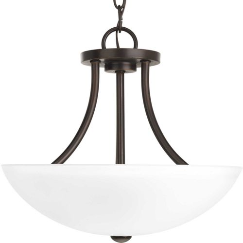 Antique Bronze Two Light Semi-Flush Convertible from the Gather Collection