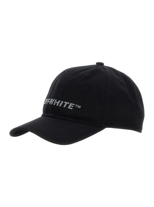 Black Baseball Cap with Logo Lettering on the Front in Cotton Boy Fabric Hats And Gloves - Kids