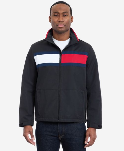 Men's Long-Sleeve Logo Sail Jacket - Black