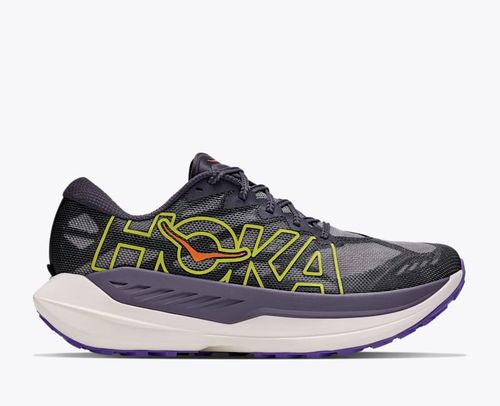 HOKA Men's Rocket X Trail Shoes in Squid Ink/Neon Nebula