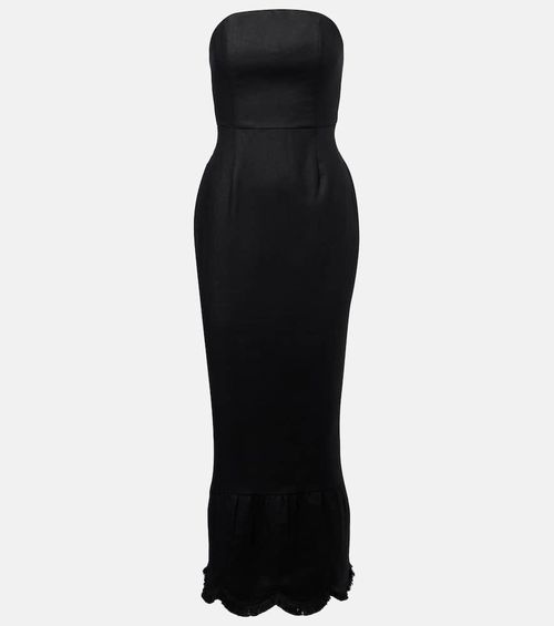 Essie strapless linen gown
